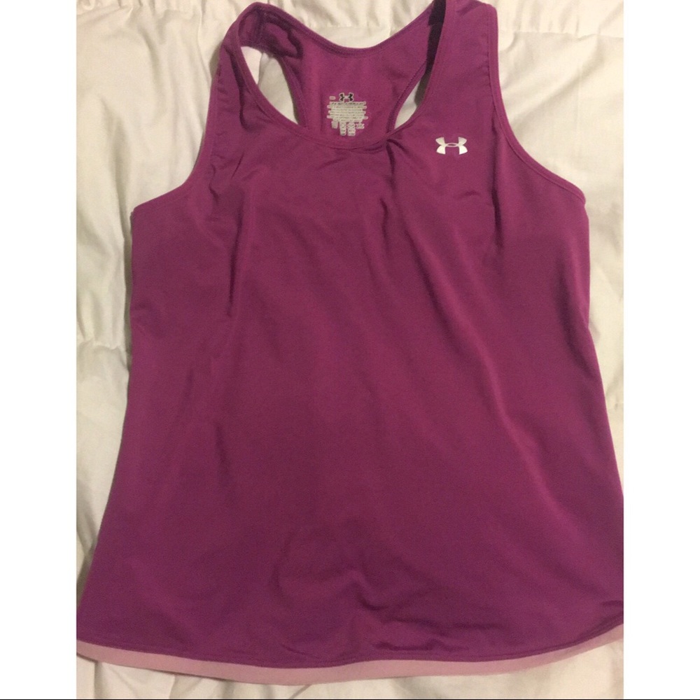 Under Armour Razorback top built-in bra sz M